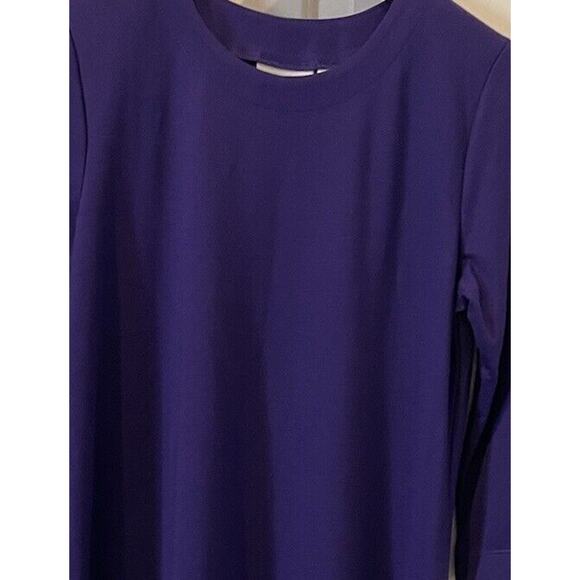 SUSAN GRAVER-Size Small-Knit-3/4 Sleeve Dress-Purple - Picture 2 of 9